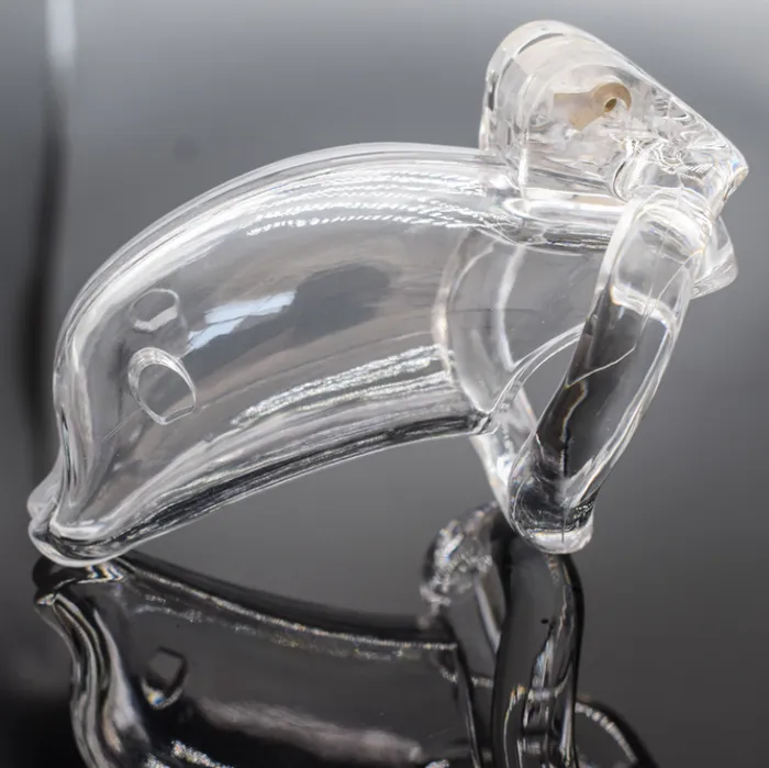 CHASTITY CAGE CO Male Sex Toys Dolphin Plastic Chastity Cage All 4 Rings Included