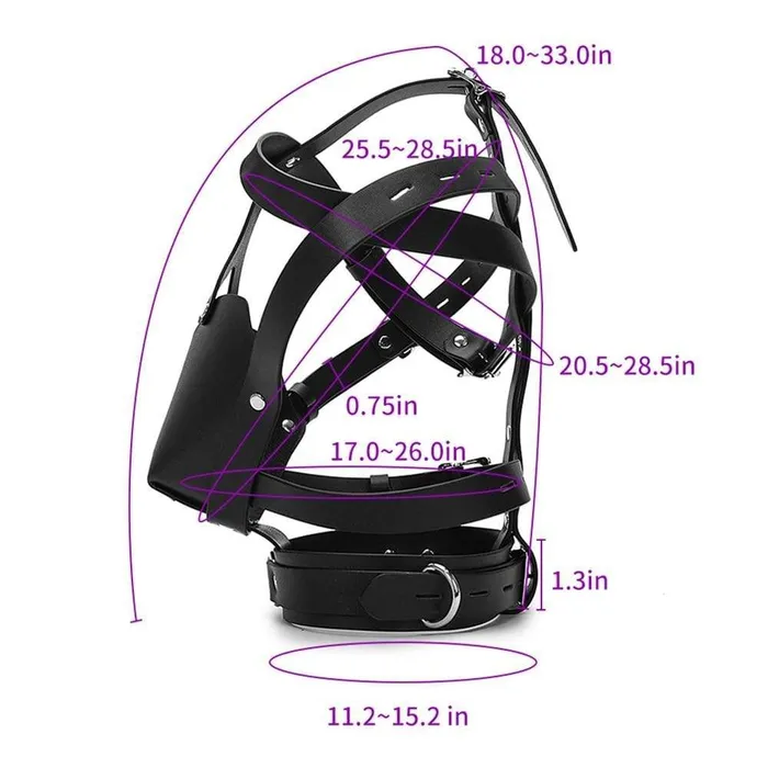 CHASTITY CAGE CO Vibrators Ruthless Punishment Muzzle Mask Helmet