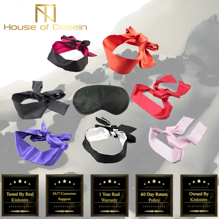 Couples House of Dasein Blindfolds Satin Eye Mask Bdsm Blindfold Bondage Fetish Restraints
