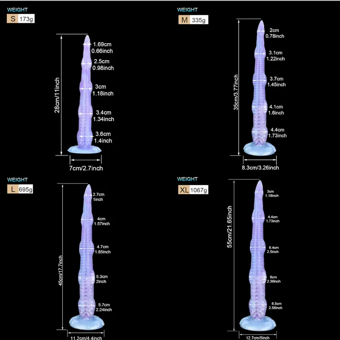 Dildos Pastel Purple Sea Jade Long Tentacle Silicone Dildo House of Dasein Dildos