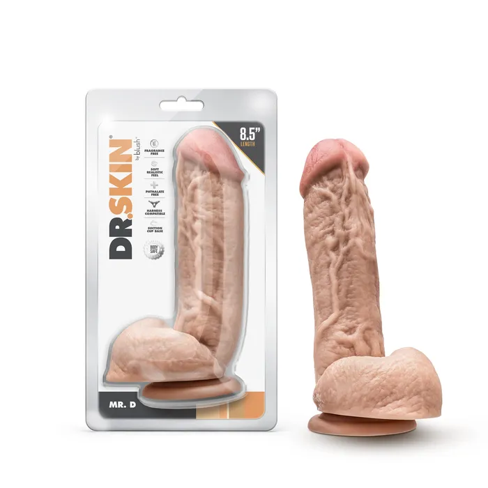 Dr Skin Dr D 85 In Dildo W Balls Beige Blush Novelties Dildos