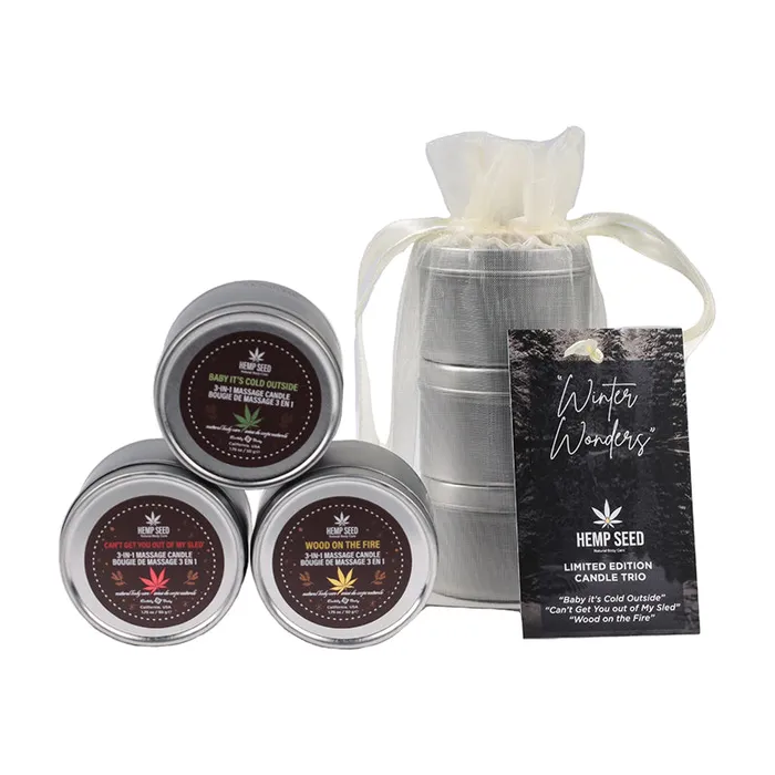 Eb Hemp Seed Holiday Candle Trio 175Oz Earthly Body Vibrators