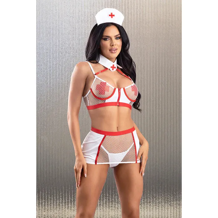 FANTASY LINGERIE Couples Fantasy Lingerie Play Perfect Health 5Piece Nurse Costume Set White FANTASY LINGERIE Couples Fantasy Lingerie Play Perfect Health 5Piece Nurse Costume Set White