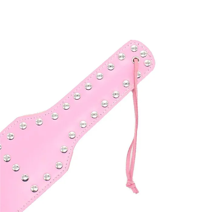 Female Sex Toys House of Dasein Paddles Leather Studded Spanking Paddle Heart Shaped Slave Whip Bdsm Fetish
