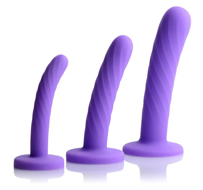 Female Sex Toys Strap U Strap U TriPlay 3 Piece Silicone Dildo Set
