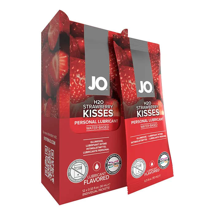 Female Sex Toys System Jo Jo H2O Strawberry 12 Foil Pack 10Ml