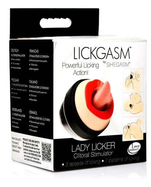 Female Sex Toys XR Brands Lickgasms Lady Licker 10X Rechargeable Silicone Clitoral Stimulator