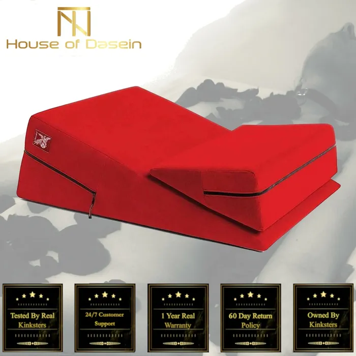 House of Dasein Couples Sex Pillows Wedges 2 Pcs Set Wedge Cushion Supportive Pillow Sex Position Enhancer Bdsm