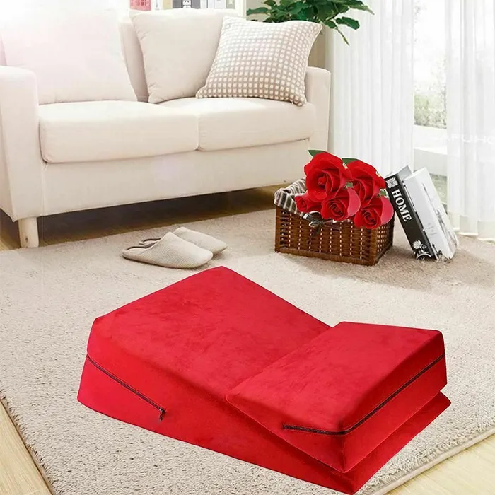 House of Dasein Couples Sex Pillows Wedges 2 Pcs Set Wedge Cushion Supportive Pillow Sex Position Enhancer Bdsm