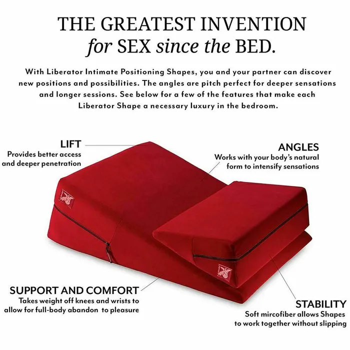 House of Dasein Couples Sex Pillows Wedges 2 Pcs Set Wedge Cushion Supportive Pillow Sex Position Enhancer Bdsm