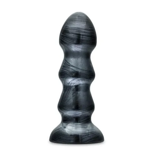 Jet Black Jack Large Ribbed Butt Plug 7 Inches Blush Novelties Anal