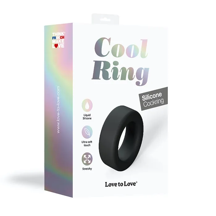 Lovely Planet USA Vibrators Love To Love Cockring Cool Ring Noir