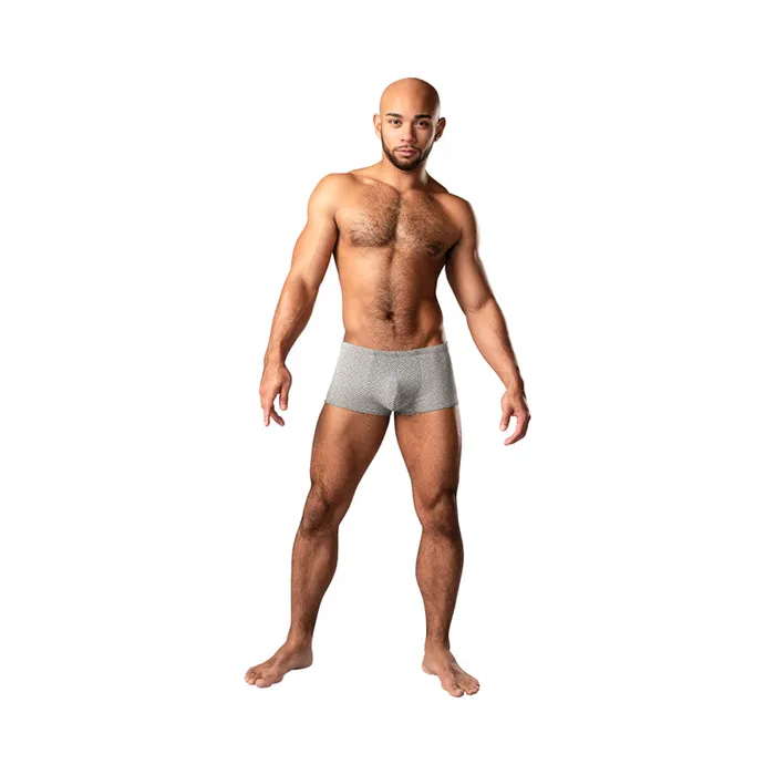 Male Power Mp Labyrinth Mini Short Grey Weave M Vibrators