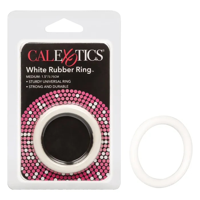 Male Sex Toys CalExotics Rubber Ring White Medium