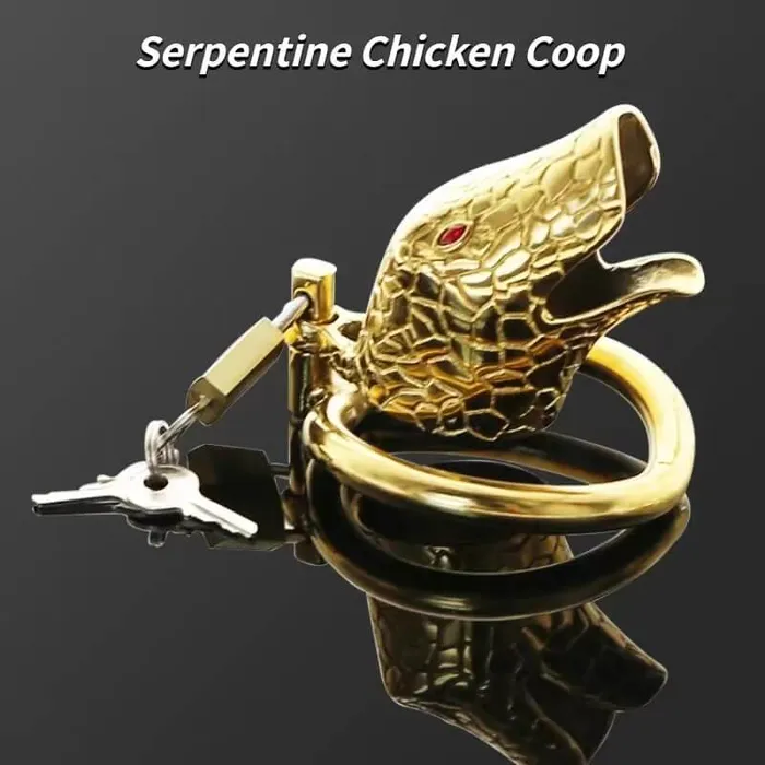 Male Sex Toys CHASTITY CAGE CO Snake Penis Lock Male Chastity Device