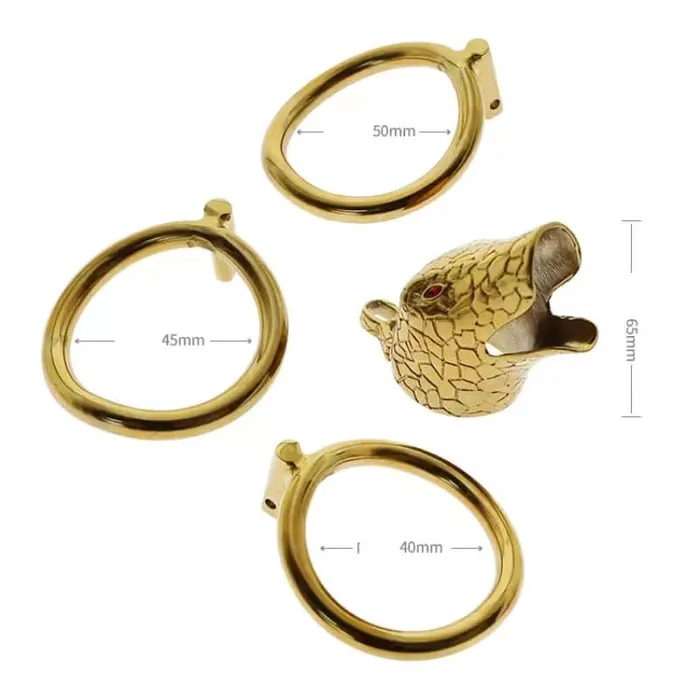 Male Sex Toys CHASTITY CAGE CO Snake Penis Lock Male Chastity Device