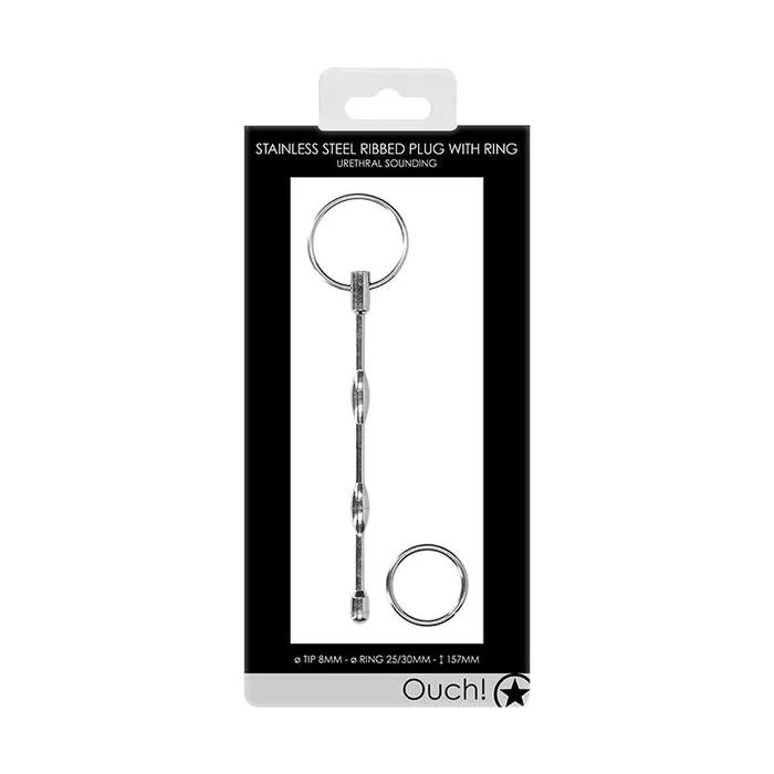 Male Sex Toys Ouch Urethral Snd Mtl Dltr Wringrib 8Mm Shots America LLC