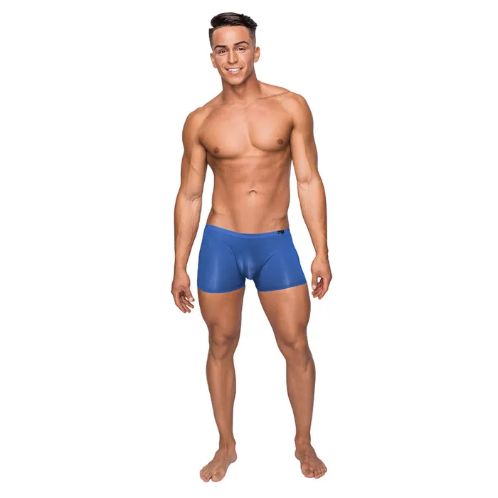 Mp Seamless Sleek Short Blue Lrg Male Power Vibrators