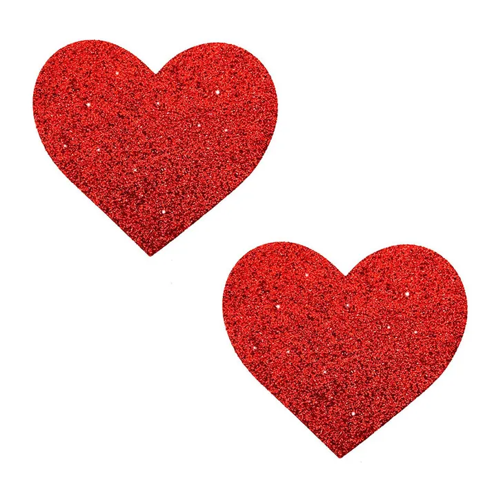 Neva Nude Pasty Hearts Glitter Red Neva Nude LLC Vibrators