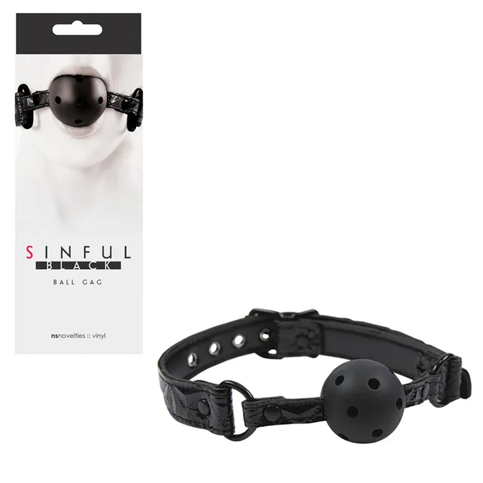 New Sensations Novelties Inc Anal Sinful Black Ball Gag