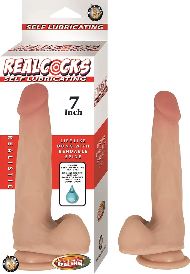 Realcocks Self Lubricating Dong 7 Inch Flesh Nasstoys Dildos