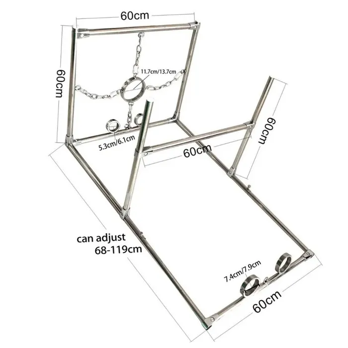 Sex Furniture The Tempest Advanced Pack Bdsm Stainless Steel Bondage Frame House of Dasein Male Sex Toys