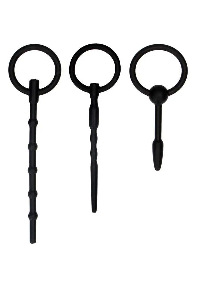 Shots America Anal Urethral Sounding Plug Set Black