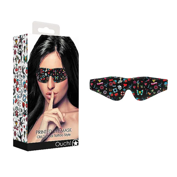 Shots America LLC Vibrators Old School Tattoo Printed Eye Mask