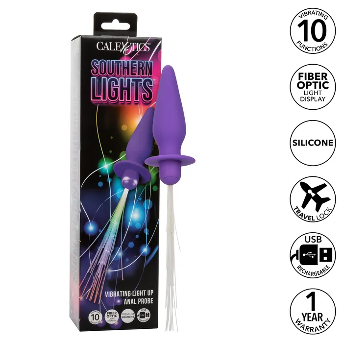 Southern Lights Vibrating Light Up Butt Plug CalExotics Anal