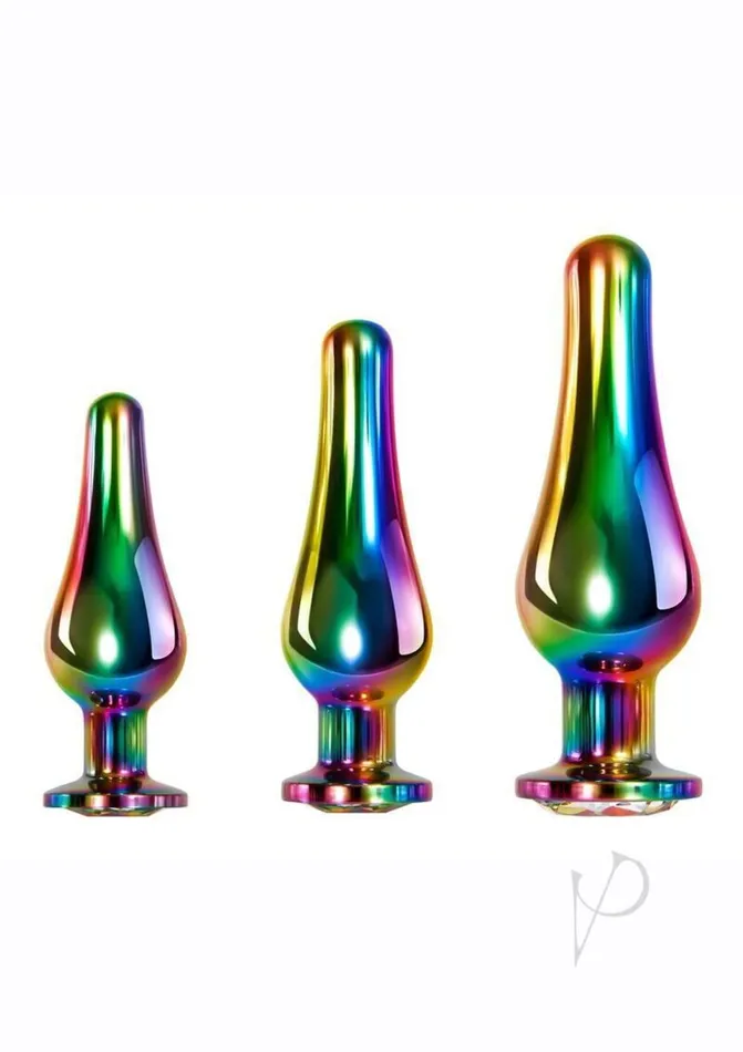 The Evolved Company Evolved Love Is Back Rainbow Metal Anal Plug Set 3Piece Anal The Evolved Company Evolved Love Is Back Rainbow Metal Anal Plug Set 3Piece Anal