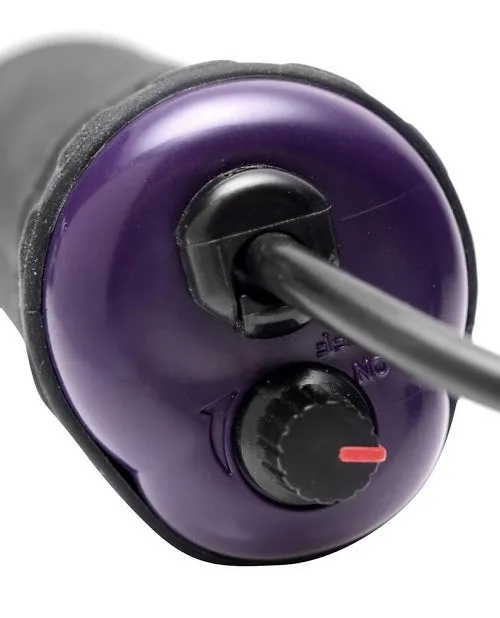 Vibrators XR Brands Zeus Electrosex Deluxe Edition Twilight Violet Wand with 5 Attachments BlackPurple