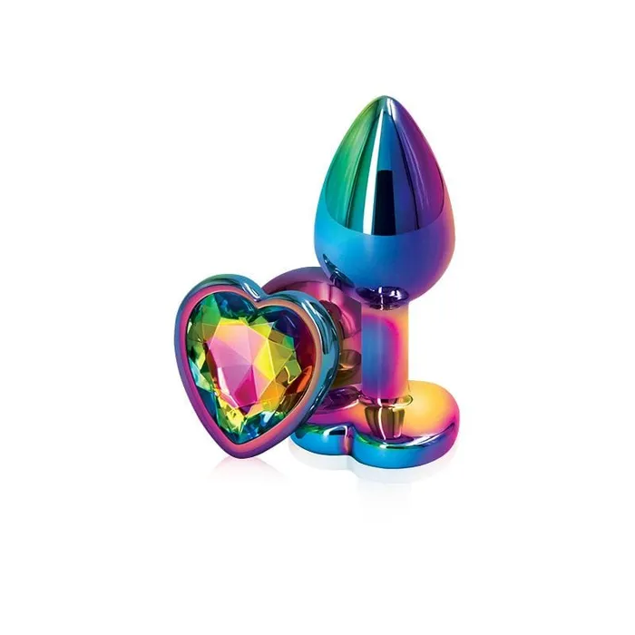 Wicked Wandas Inc Anal NS Novelties Rear Assets Aluminum Butt Plug Rainbow Coloured Plug