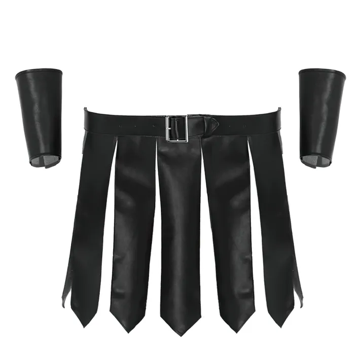 Anal EVEs SECRETS Black Male Sexy Roman Gladiator Costume Gladiator Design Underwear Skirts With Belt