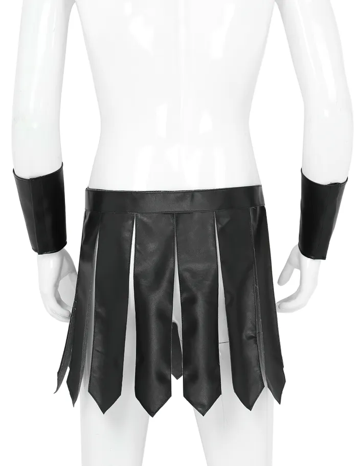 Anal EVEs SECRETS Black Male Sexy Roman Gladiator Costume Gladiator Design Underwear Skirts With Belt
