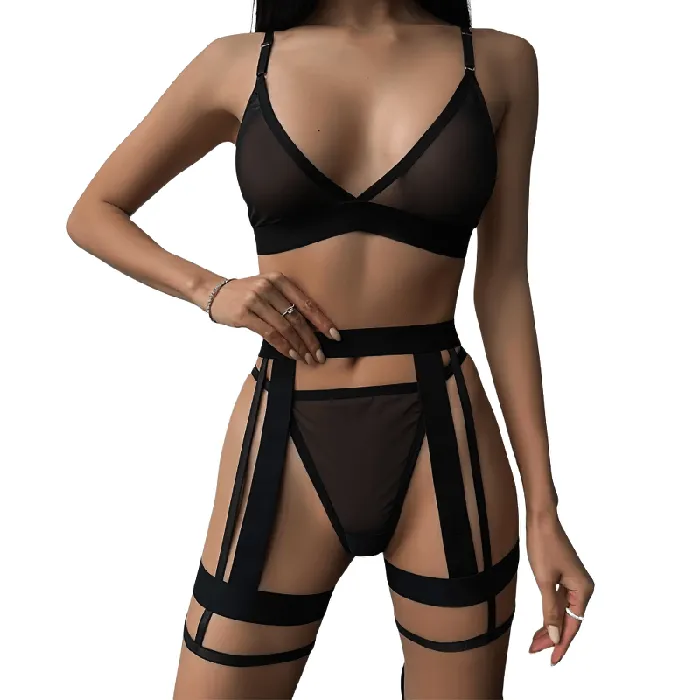 Anal EVEs SECRETS Sexy Black Mesh Underwear Transparent Bra And Panty Set Erotic Intimate Lingerie for Women Anal EVEs SECRETS Sexy Black Mesh Underwear Transparent Bra And Panty Set Erotic Intimate Lingerie for Women