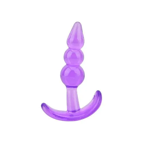 Anal Loving Joy Loving Joy Butt Plug Training Kit 4 Sizes Tapered Tips Safe Handles for Beginners Purple