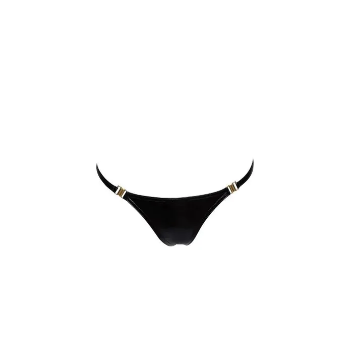 Anal Noir Power Wetlook Panty w Gold Clasp Small Black Anal Noir Power Wetlook Panty w Gold Clasp Small Black