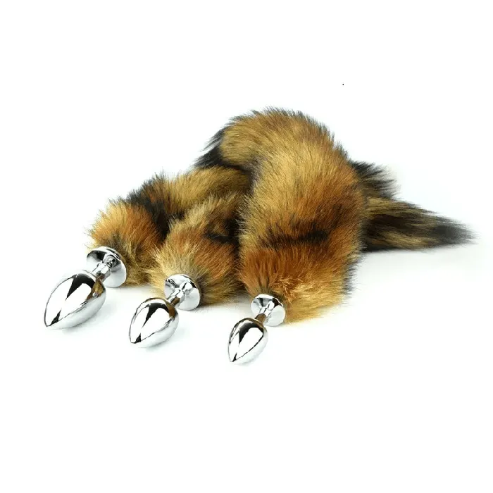 Anal Plugs with Fox Tail Smooth Touch Metal Butt Plug Adult Sex Toys EVEs SECRETS Anal