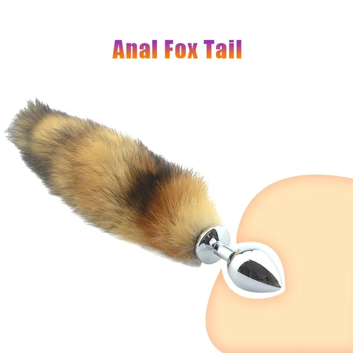 Anal Plugs with Fox Tail Smooth Touch Metal Butt Plug Adult Sex Toys EVEs SECRETS Anal