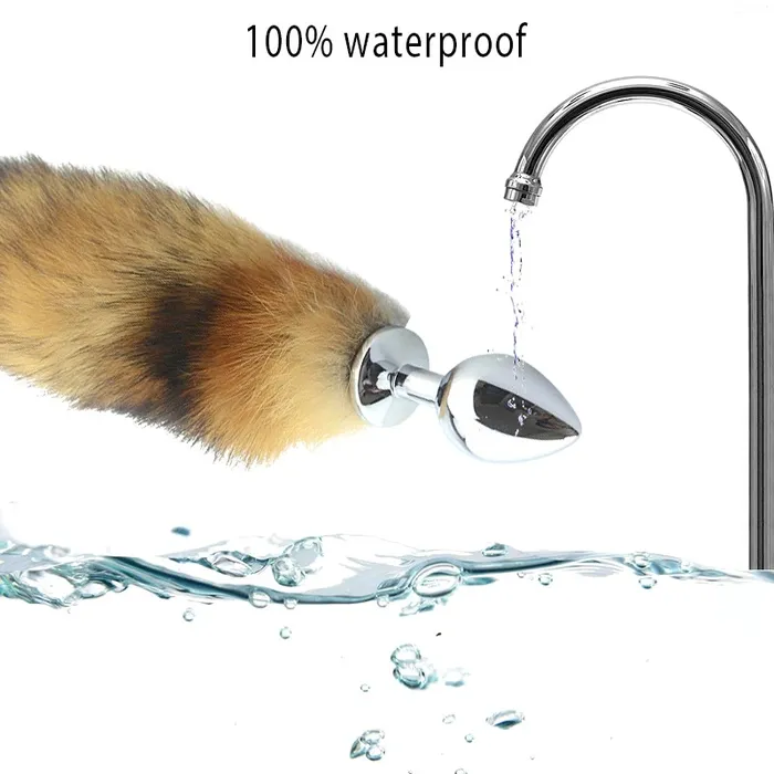 Anal Plugs with Fox Tail Smooth Touch Metal Butt Plug Adult Sex Toys EVEs SECRETS Anal