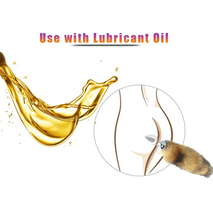 Anal Plugs with Fox Tail Smooth Touch Metal Butt Plug Adult Sex Toys EVEs SECRETS Anal