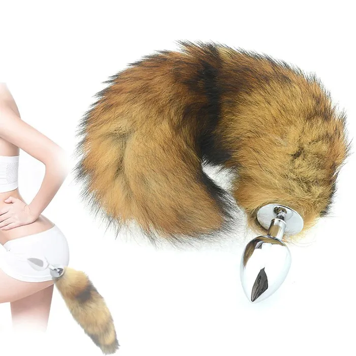Anal Plugs with Fox Tail Smooth Touch Metal Butt Plug Adult Sex Toys EVEs SECRETS Anal