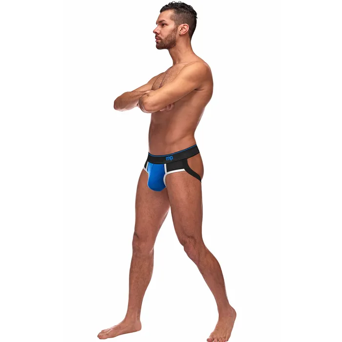 Anal Retro Sport Panel Jock S M Black Blue Male Power