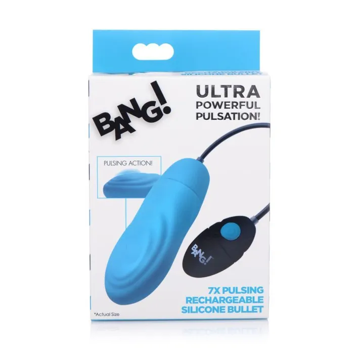 Bang Vibrators 7X Pulsing Rechargeable Bullet Blue