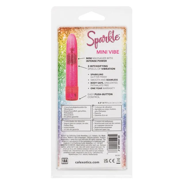 CalExotics Vibrators CaleXOtics SPARKLE Mini Vibe Pink Sparkling Glitter Battery Powered Vibrator