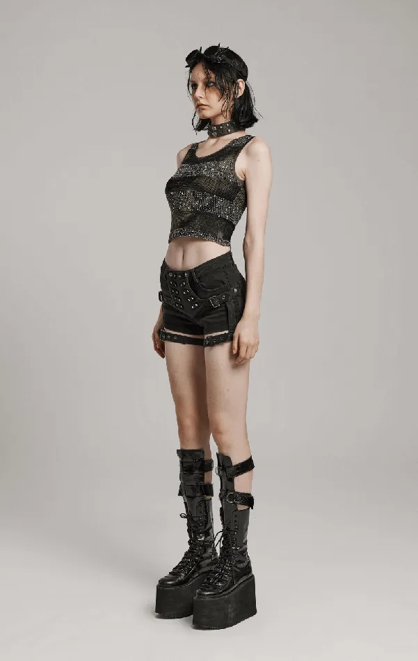 Couples EVEs SECRETS Seductive Denim Hot Shorts with Womens LaceUp Details