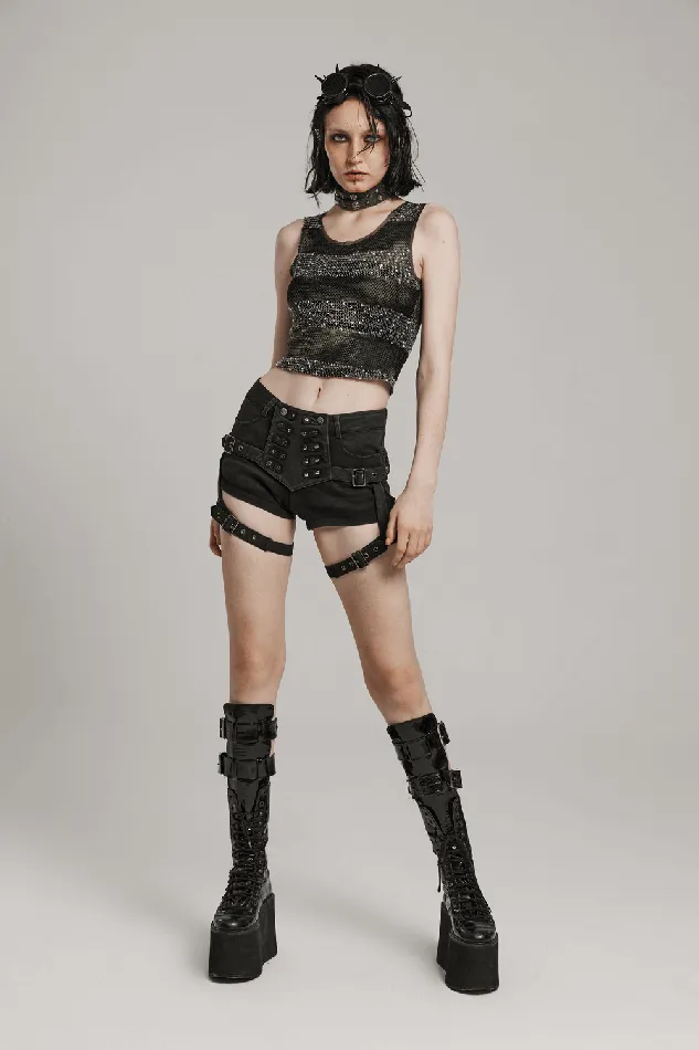 Couples EVEs SECRETS Seductive Denim Hot Shorts with Womens LaceUp Details