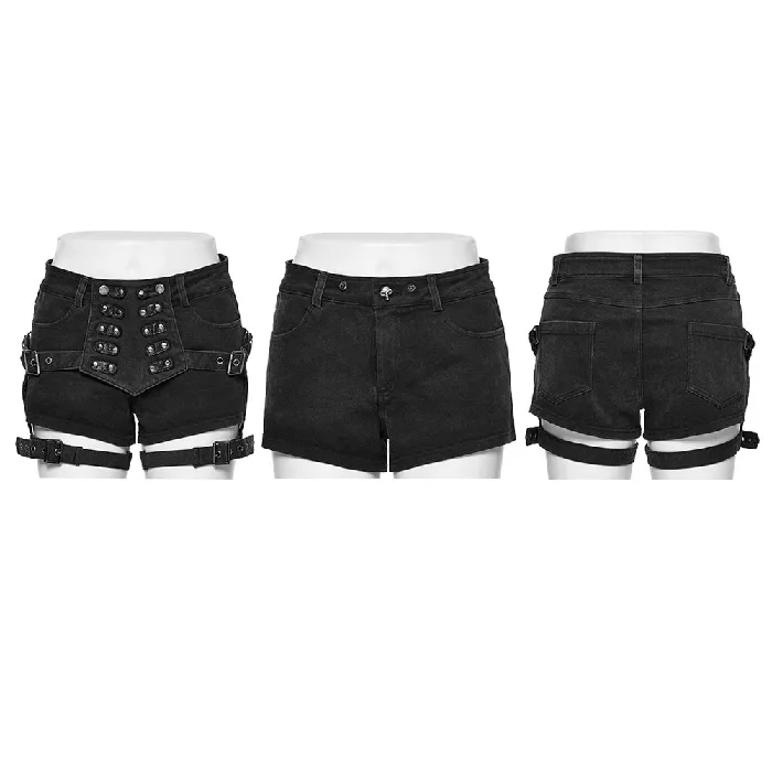 Couples EVEs SECRETS Seductive Denim Hot Shorts with Womens LaceUp Details