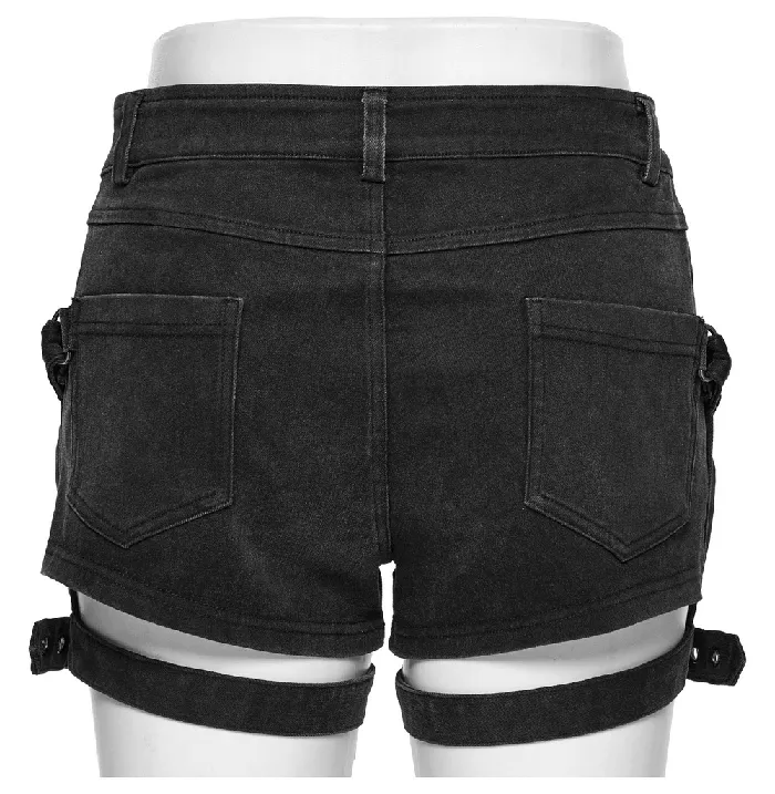 Couples EVEs SECRETS Seductive Denim Hot Shorts with Womens LaceUp Details