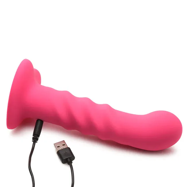 Curve Toys Anal Simply Sweet 7 inch Ribbed Vibrating Dildo